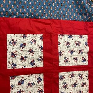 Twin Sized Hand Made Christmas/winter theme Quilt